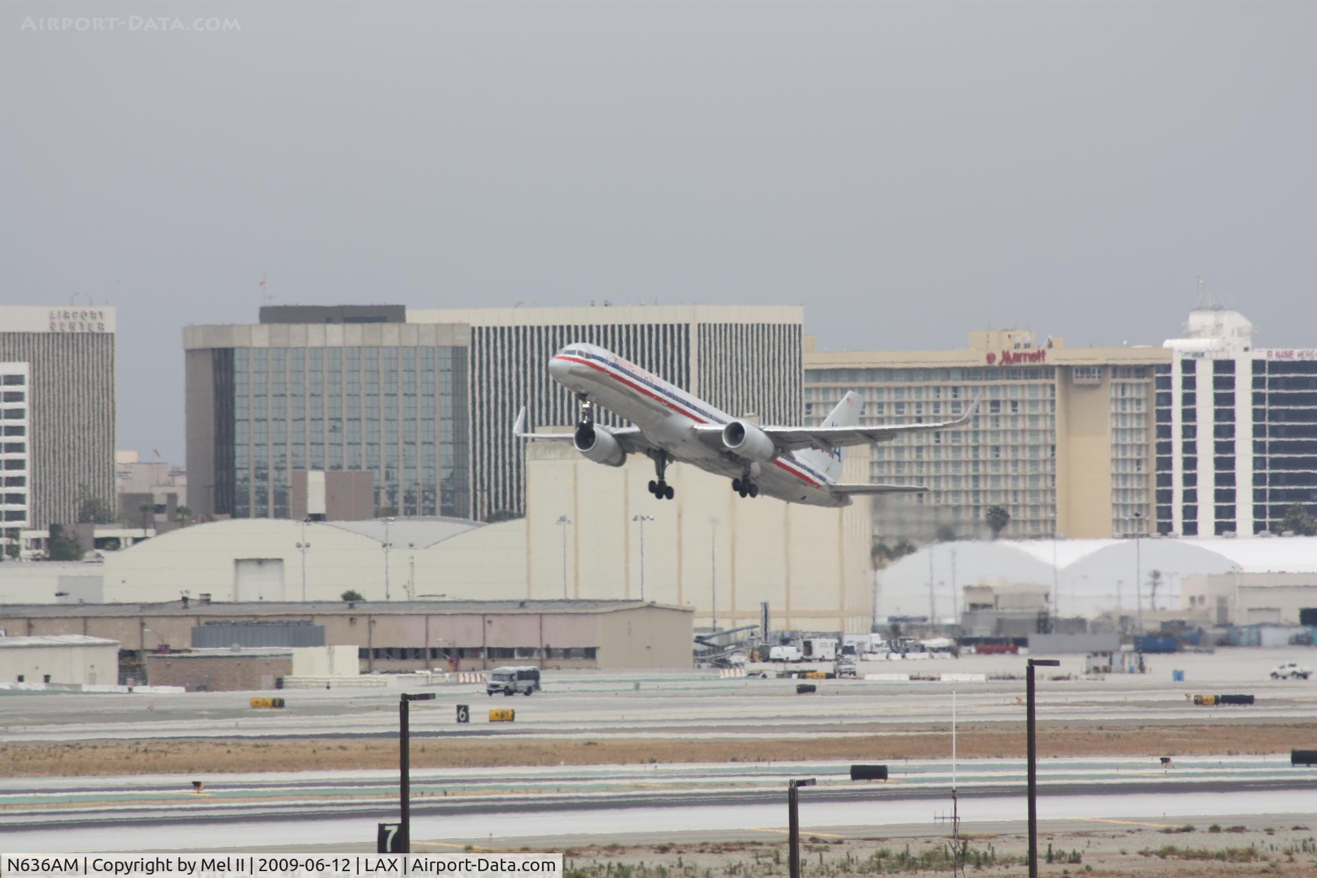 N636AM, 1991 Boeing 757-223 C/N 24594, AAL2444 - KLAX-KDFW - Departing RWY 25R