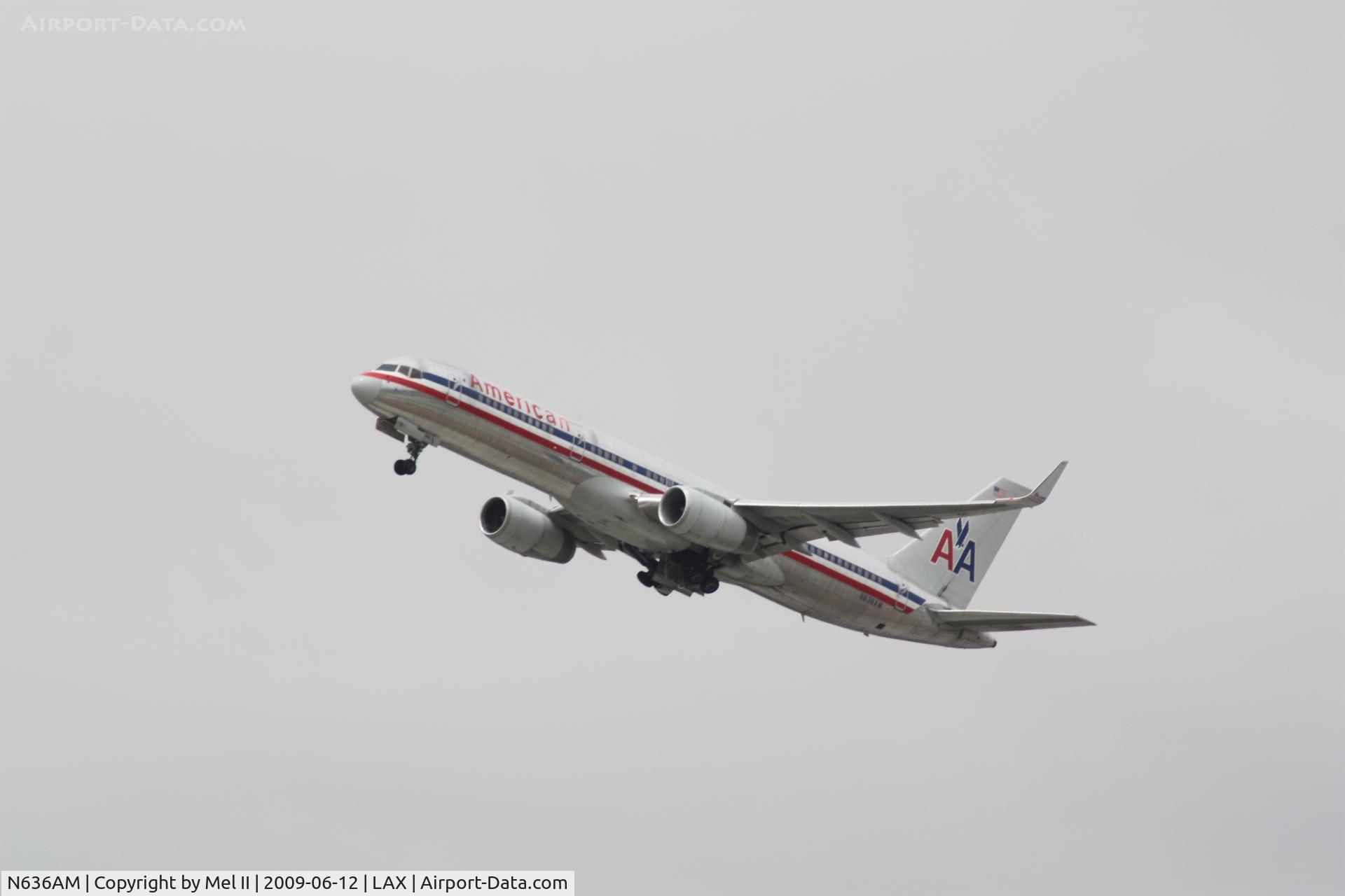 N636AM, 1991 Boeing 757-223 C/N 24594, AAL2444 - KLAX-KDFW - Departing RWY 25R
