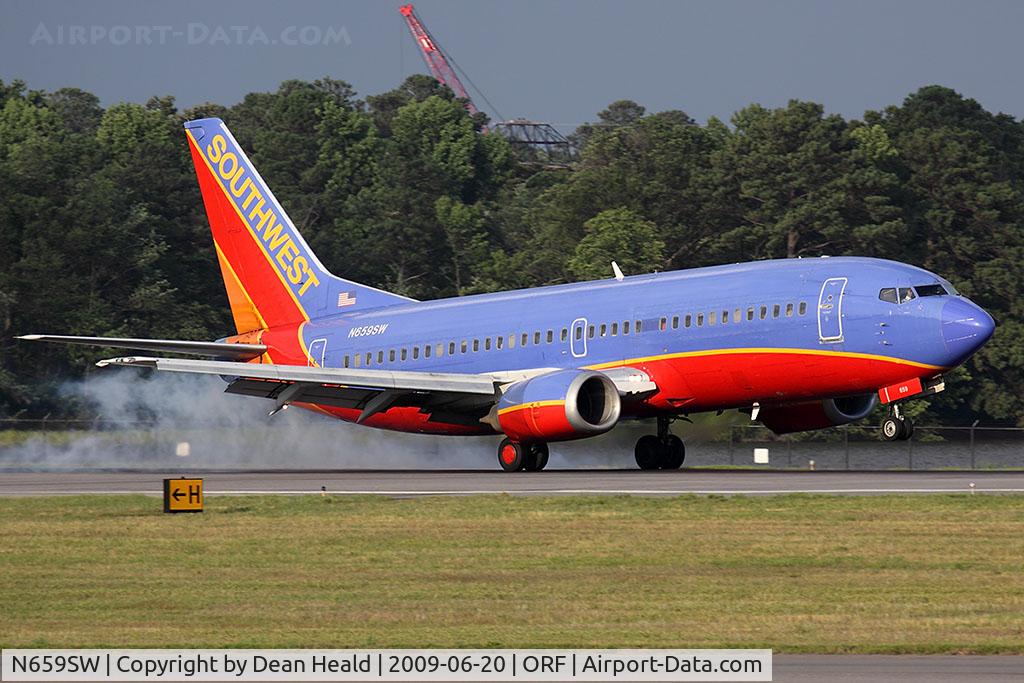 N659SW, 1985 Boeing 737-301 C/N 23229, Southwest Airlines N659SW (FLT SWA801) from Baltimore/Washington Int'l (KBWI) landing on RWY 23.
