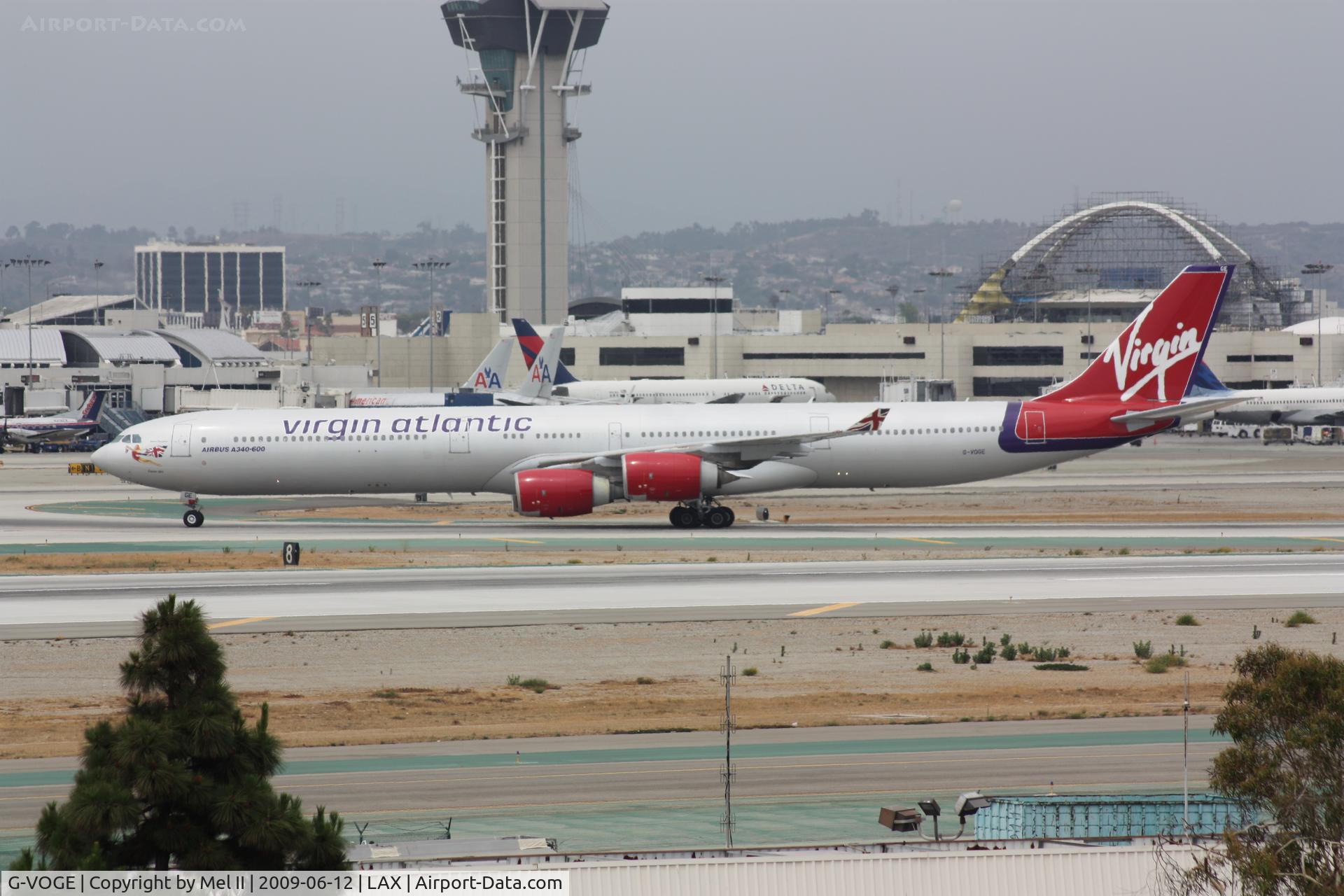 G-VOGE, 2002 Airbus A340-642 C/N 416, VIR7 - EGLL-KLAX - Landing RWY 25L