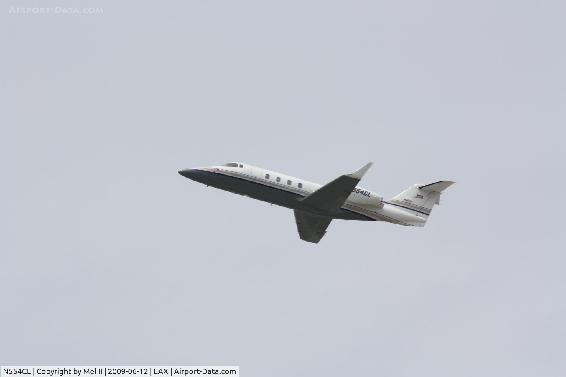 N554CL, 1982 Gates Learjet 55 C/N 040, Departing RWY 25R