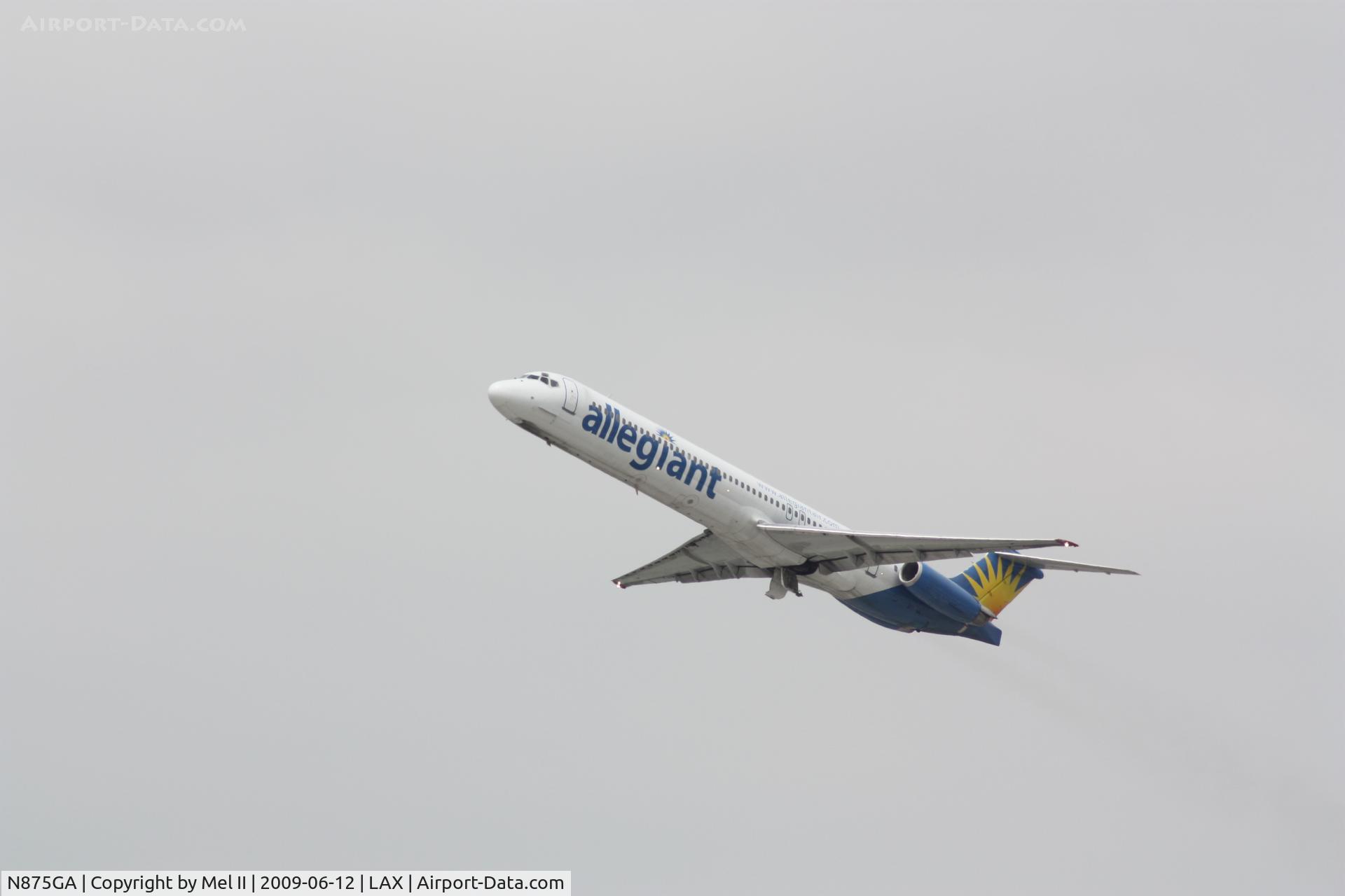 N875GA, 1995 McDonnell Douglas MD-83 (DC-9-83) C/N 53468, AAY394 - KLAX-KGJT - Departing RWY 25R