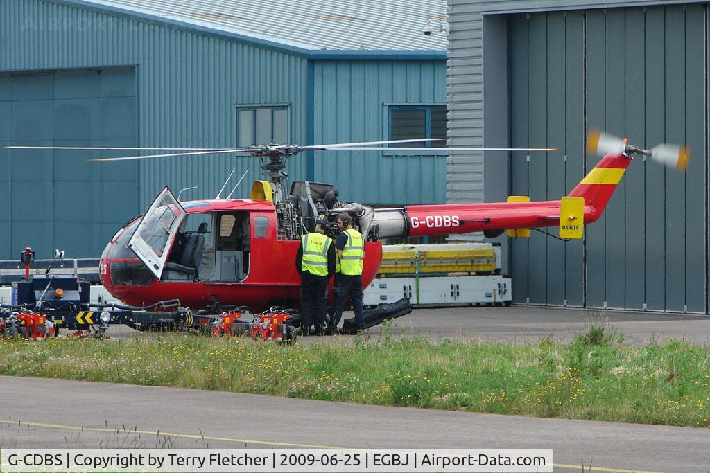 G-CDBS, 1985 MBB Bo.105DBS-4 C/N S.738, Bond Air Services Bo105DBS-4 at Staverton