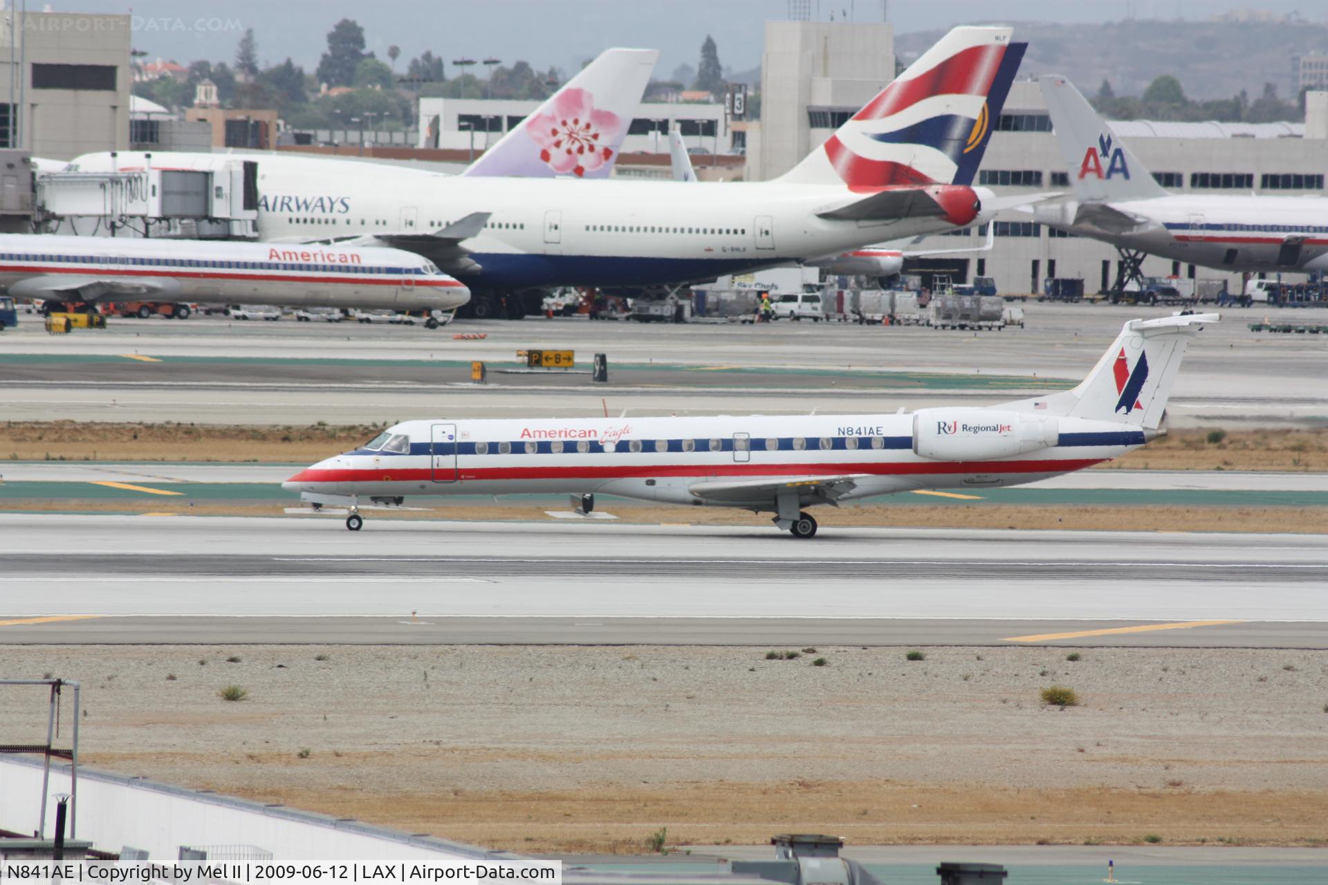 N841AE, 2002 Embraer ERJ-140LR (EMB-135KL) C/N 145667, EGF3042 - KSBA-KLAX - Landing RWY 25L