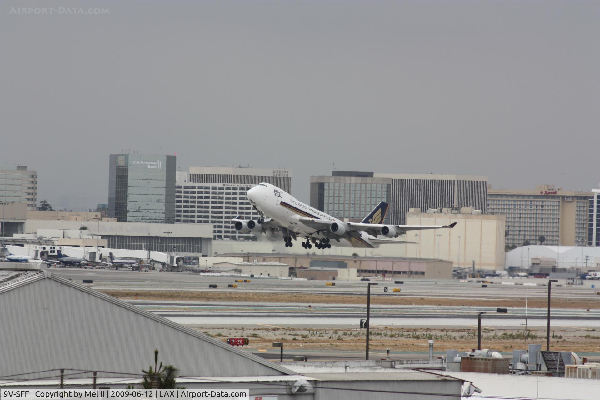9V-SFF, 1997 Boeing 747-412F/SCD C/N 28026, SQC7979 - KLAX-KDFW - Departing RWY 25R