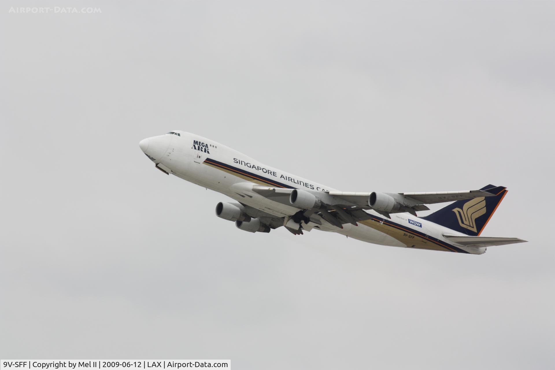 9V-SFF, 1997 Boeing 747-412F/SCD C/N 28026, SQC7979 - KLAX-KDFW - Departing RWY 25R