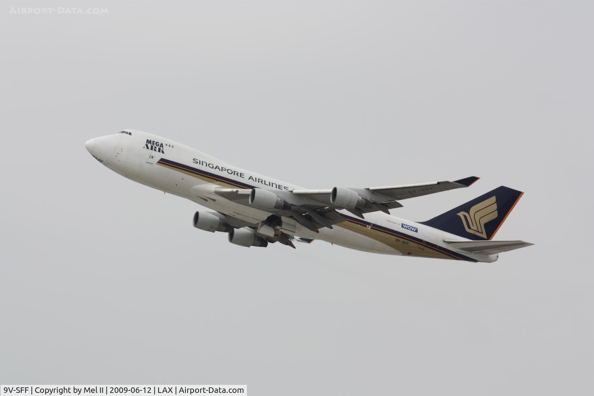 9V-SFF, 1997 Boeing 747-412F/SCD C/N 28026, SQC7979 - KLAX-KDFW - Departing RWY 25R