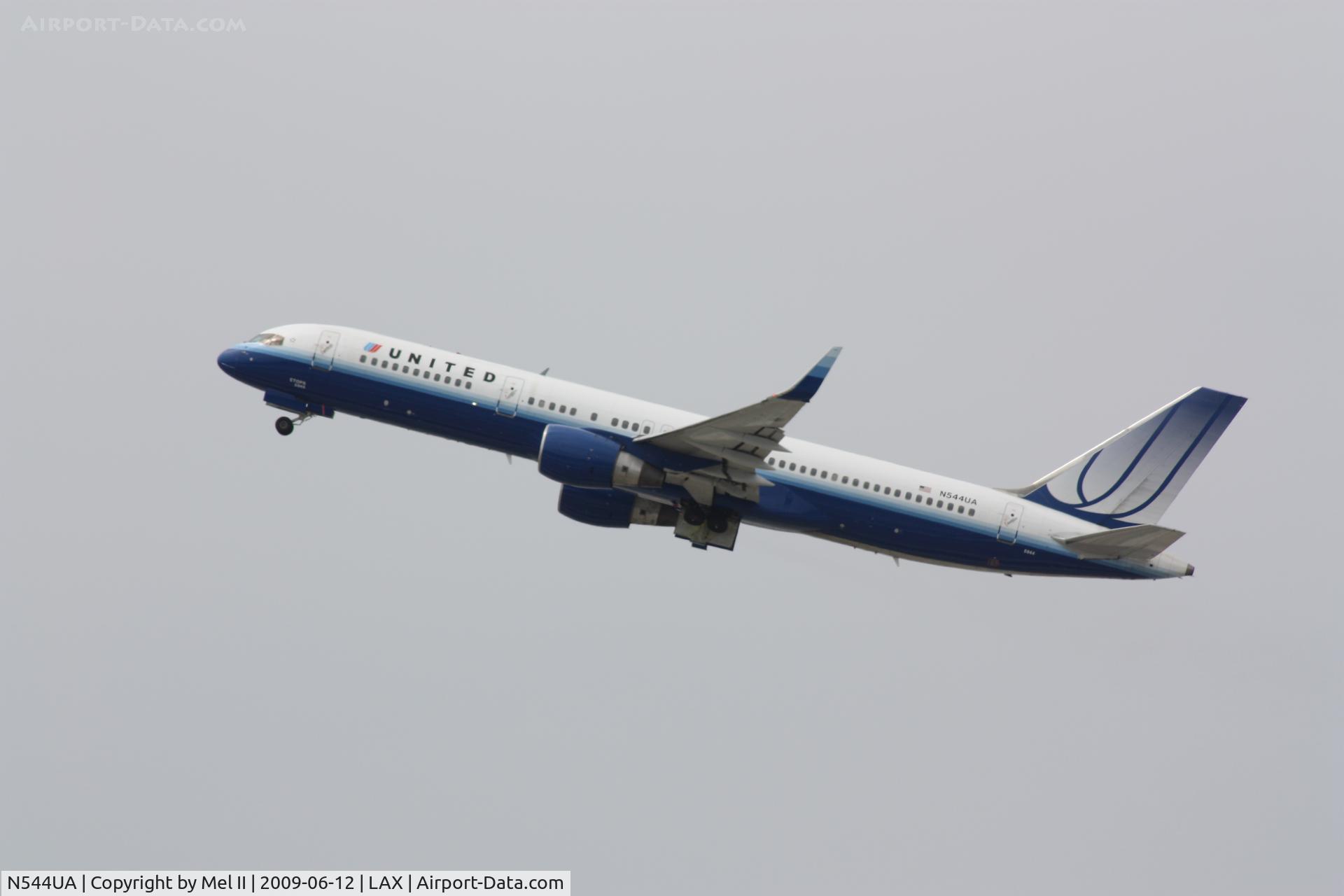 N544UA, 1991 Boeing 757-222 C/N 25322, UAL118 - KLAX-KSFO - Departing RWY 25R