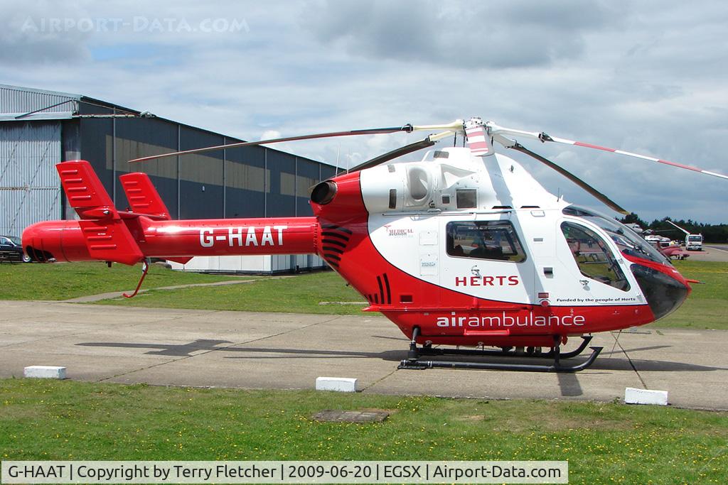G-HAAT, 2000 McDonnell Douglas MD-900 Explorer C/N 900-00081, Herts Ambulance at North Weald on 2009 Air Britain Fly-in Day 1