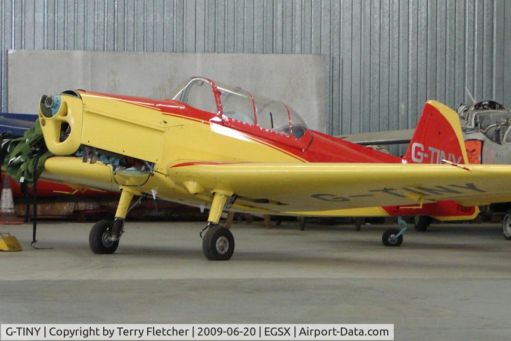 G-TINY, 1972 Zlin Z-526F Trener Master C/N 1257, Zlin 526F at North Weald on 2009 Air Britain Fly-in Day 1