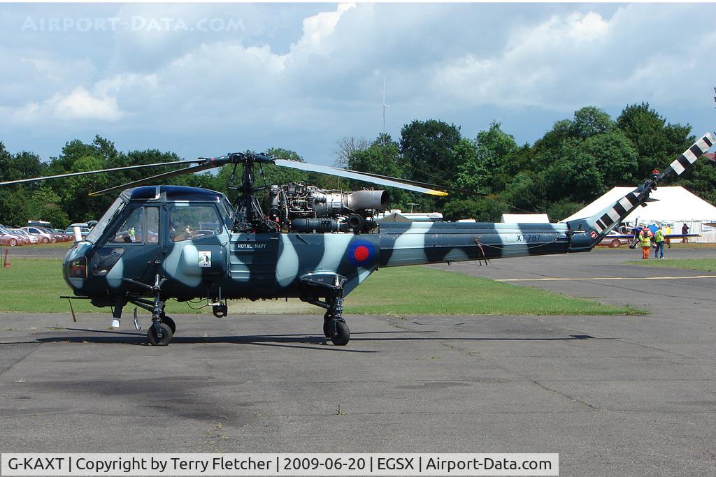 G-KAXT, 1967 Westland Wasp HAS.1 C/N F9669, Westland Wasp at North Weald on 2009 Air Britain Fly-in Day 1