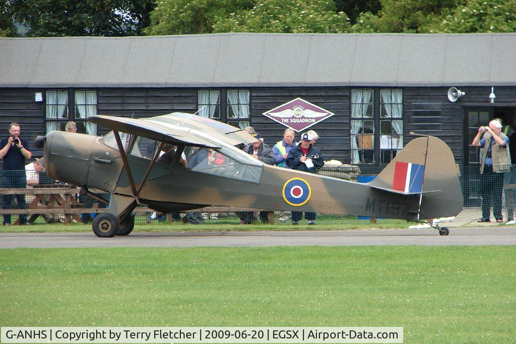G-ANHS, 1942 Taylorcraft G Auster 4 C/N 737, Auster 4 at North Weald on 2009 Air Britain Fly-in Day 1