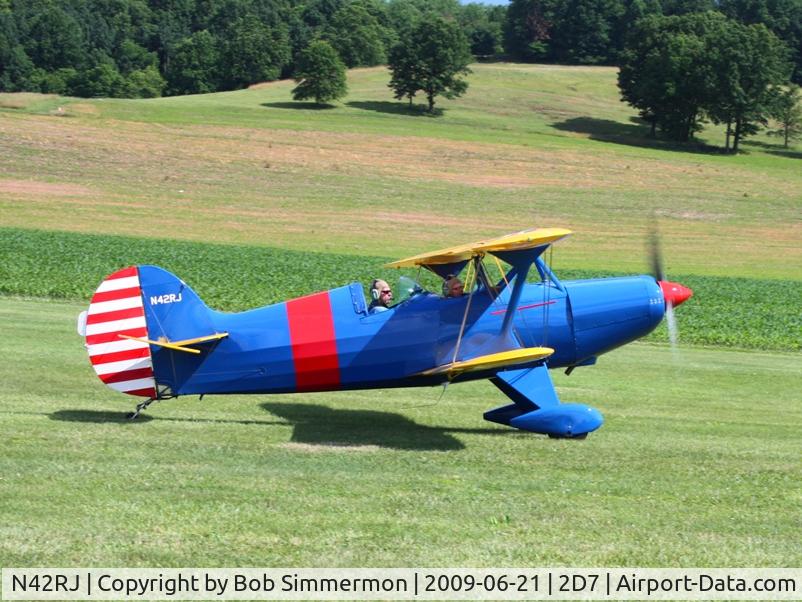 N42RJ, 1980 Steen Skybolt C/N A-1, Father's Day fly-in at Beach City, Ohio