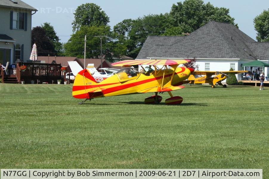 N77GG, 1979 Stolp SA-750 Acroduster Too C/N 1-77-BG, Father's Day fly-in at Beach City, Ohio