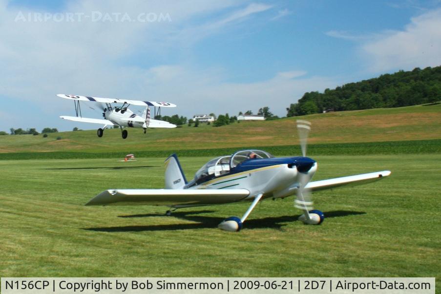 N156CP, 2002 Vans RV-6 C/N CP2002-1, Father's Day fly-in at Beach City, Ohio. N770ST in the background.
