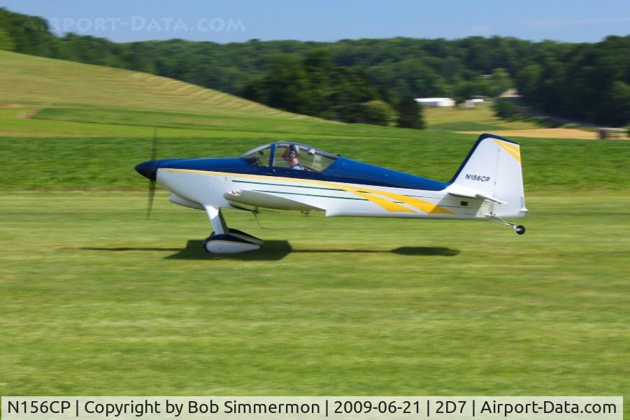 N156CP, 2002 Vans RV-6 C/N CP2002-1, Departing 28 at the Beach City, Ohio Father's Day fly-in.