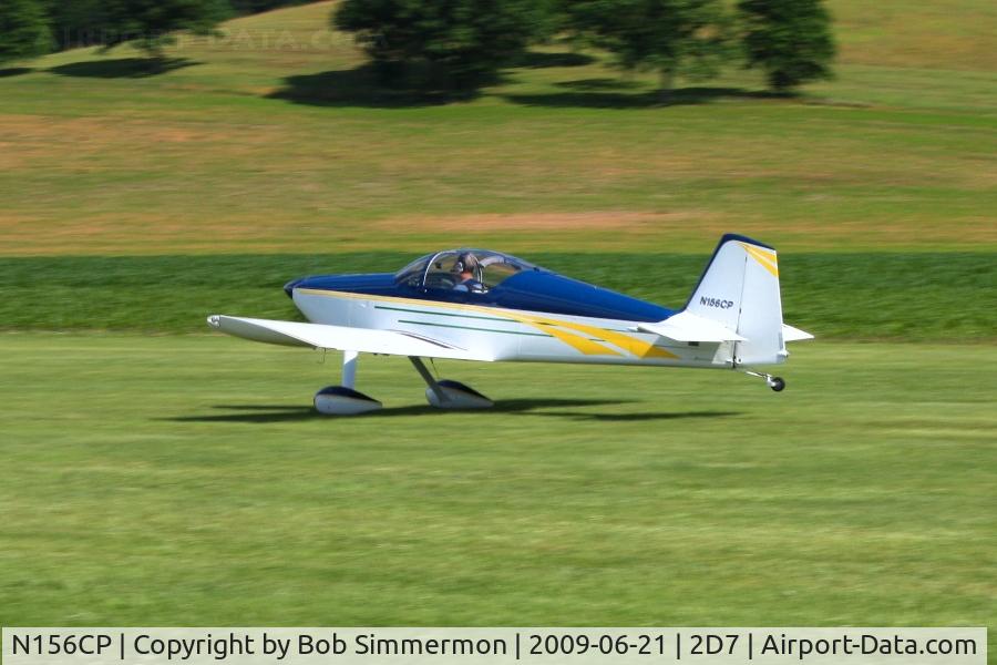 N156CP, 2002 Vans RV-6 C/N CP2002-1, Departing 28 at the Beach City, Ohio Father's Day fly-in.