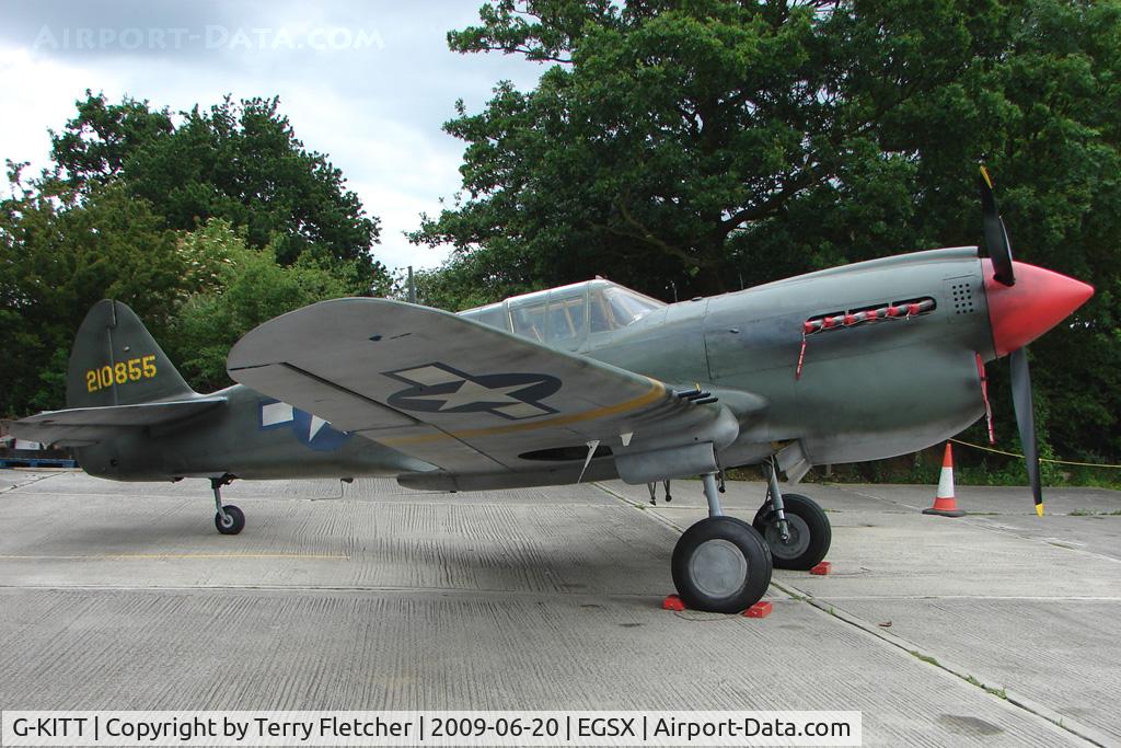 G-KITT, 1943 Curtiss P-40M Warhawk C/N 27490, Curtis P-40N , 210855 , at North Weald on 2009 Air Britain Fly-in Day 1