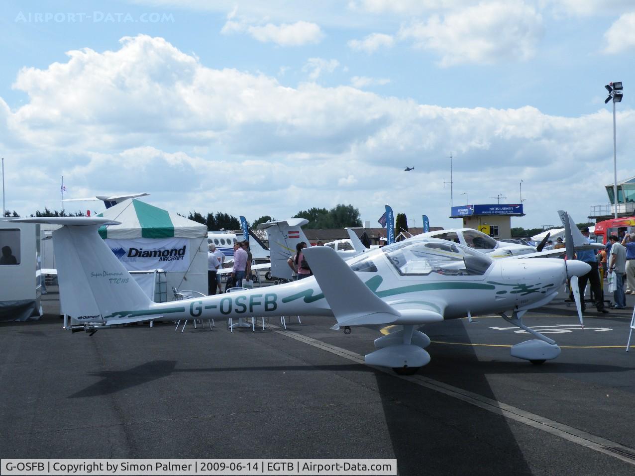 G-OSFB, 2008 Diamond HK-36TTC Super Dimona C/N 36807, Diamond HK-36TTC Super Dimona exhibited at Aero Expo