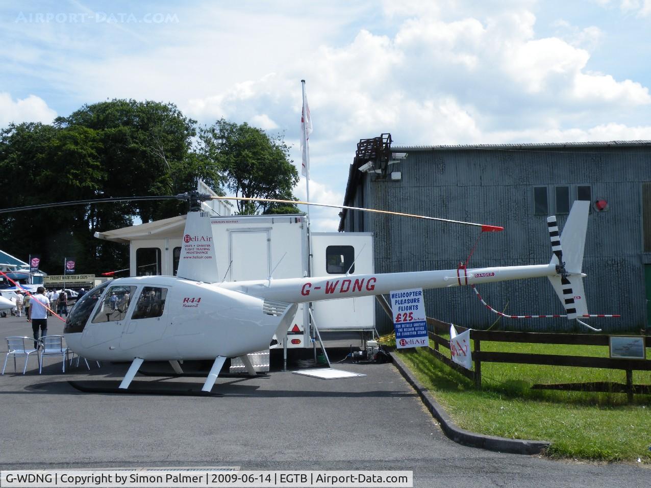 G-WDNG, 2009 Robinson R44 II C/N 12651, Robinson R-44 exhibited at Aero Expo 2009