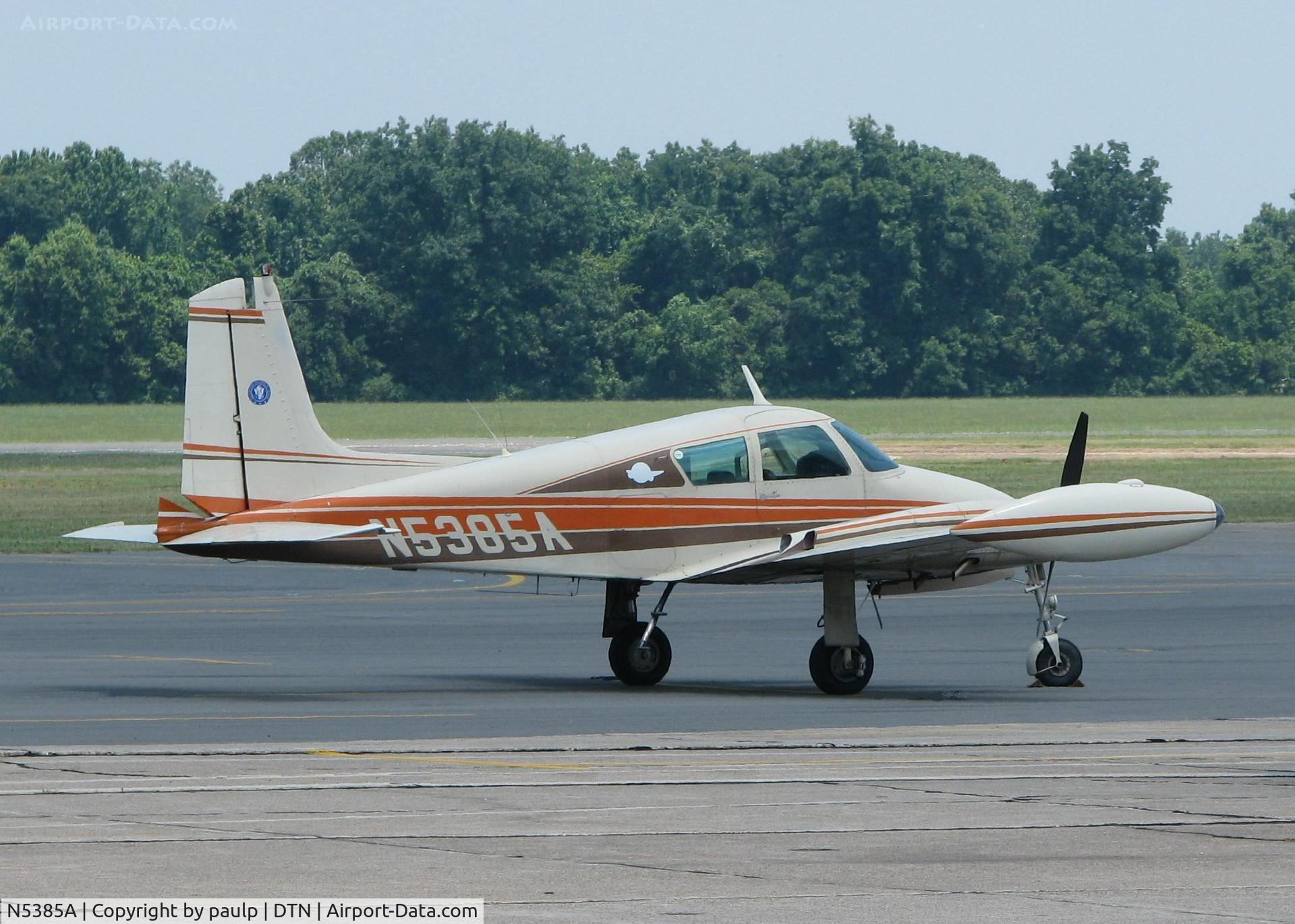 N5385A, 1957 Cessna 310B C/N 35585, Parked at Downtown Shreveport.
