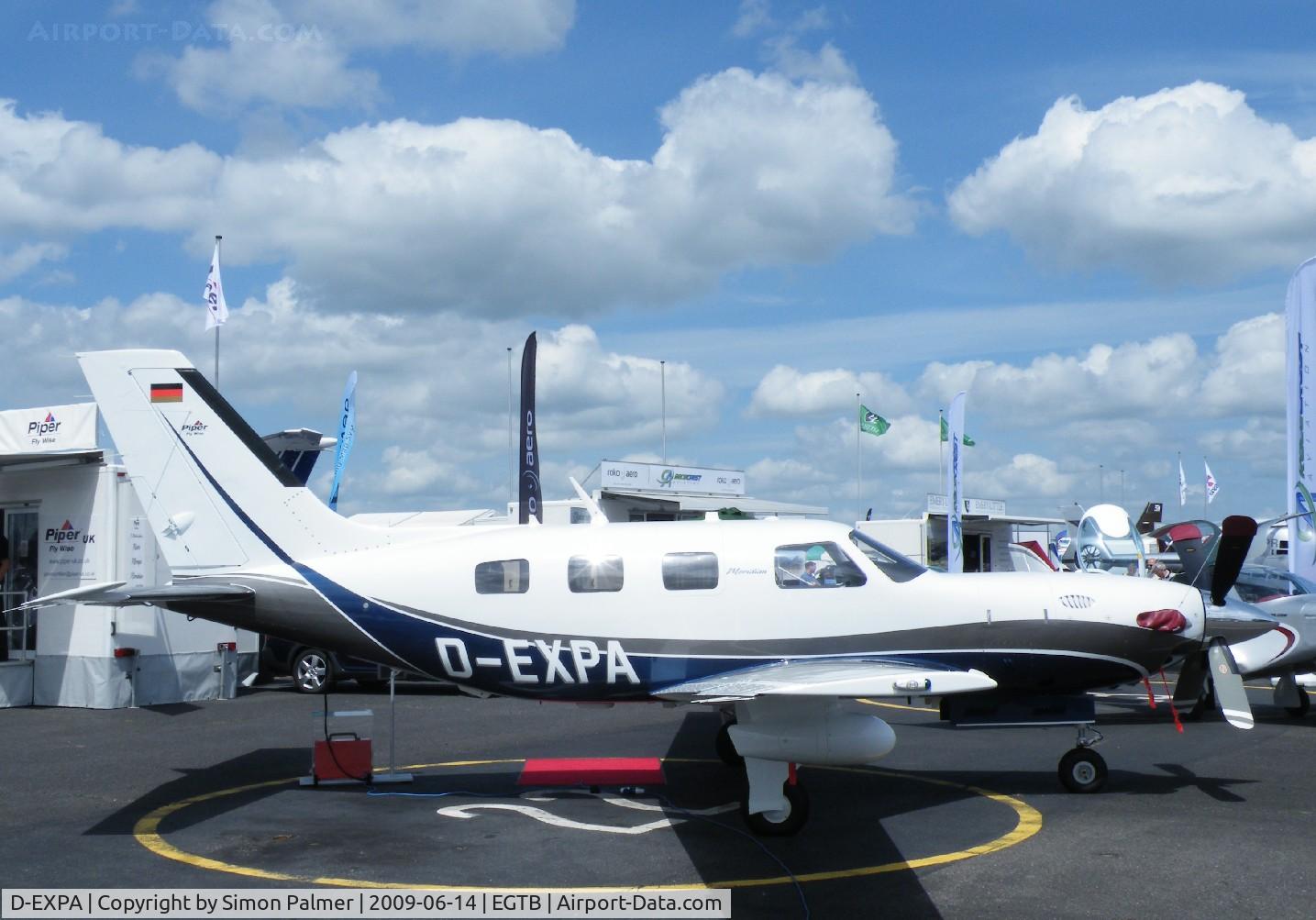 D-EXPA, Piper PA-46-500TP Malibu Meridian C/N 4622128, PA-46 Malibu exhibited at Aero Expo 2009