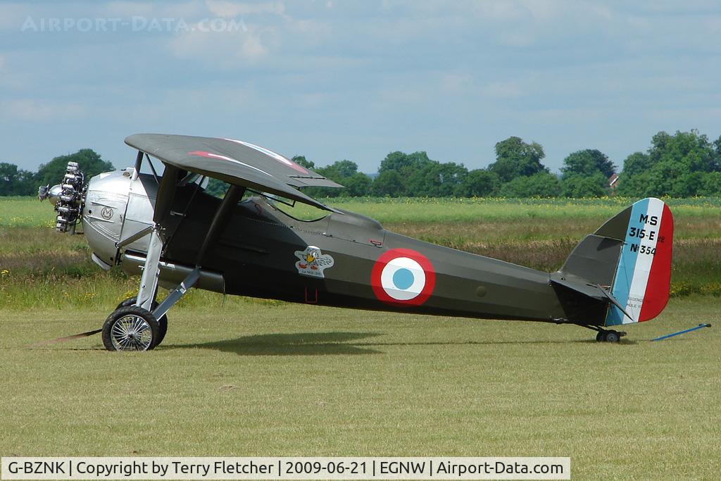 G-BZNK, 1932 Morane-Saulnier MS.315E-D2 C/N 354, MS315E in French Air Force colours at Wickenby on 2009 Wings and Wheel Show