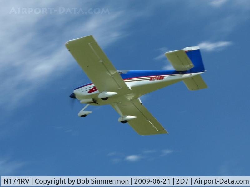 N174RV, 2007 Vans RV-9A C/N 90189, Overflying Father's Day fly-in at Beach City, Ohio.