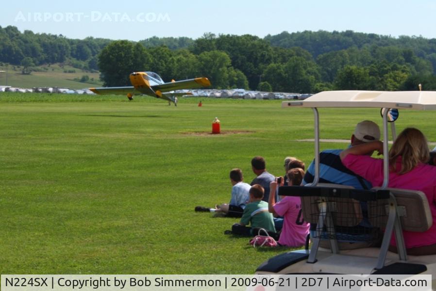 N224SX, 2005 Sonex Sonex C/N R-1001, Departing 28 at the Beach City, Ohio Father's Day fly-in.