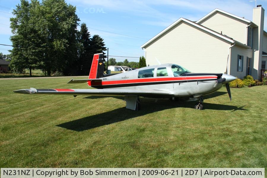 N231NZ, 1980 Mooney M20K C/N 25-0336, Father's Day fly-in at Beach City, Ohio