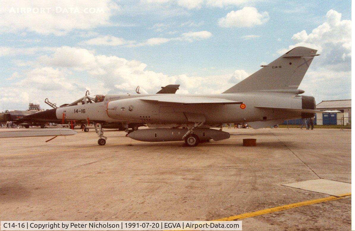 C14-16, Dassault Mirage F.1CE C/N Not found C14-16, Mirage F.1CE of Ala 14 Spanish Air Force at the 1991 Intnl Air Tattoo at RAF Fairford.