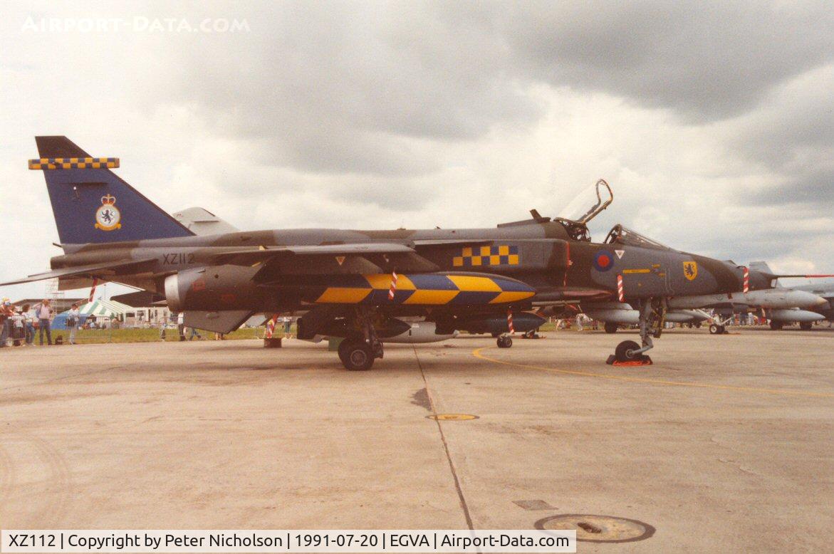 XZ112, 1976 Sepecat Jaguar GR.1A C/N S.113, Jaguar GR.1A of 54 Squadron at the 1991 Intnl Air Tattoo at RAF Fairford.