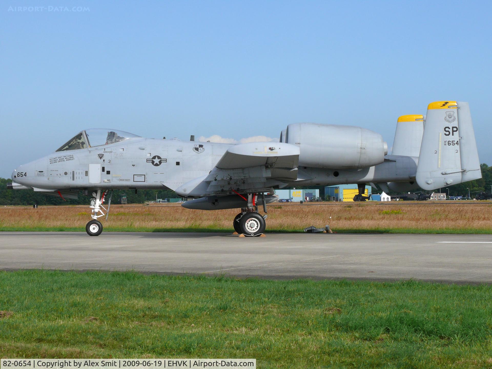82-0654, 1982 Fairchild Republic A-10C Thunderbolt II C/N A10-0702, Fairchild A-10A Thunderbolt II SP/82-0654 US Air Force