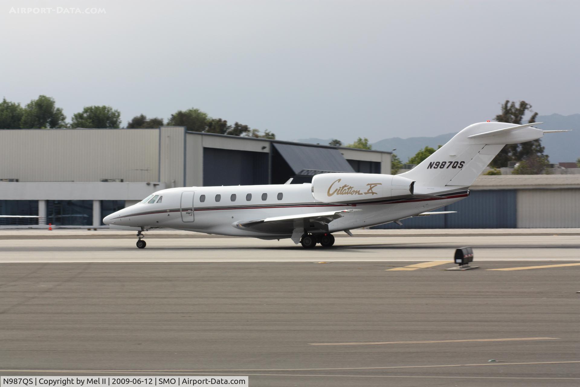 N987QS, 1999 Cessna 750 Citation X Citation X C/N 750-0087, Departing RWY 21 - KSMO-MMSD