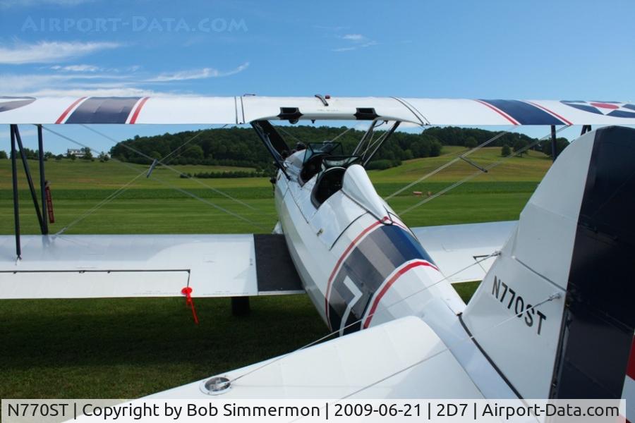 N770ST, 1942 Boeing A75N1(PT17) C/N 75-4876, Father's Day fly-in at Beach City, Ohio
