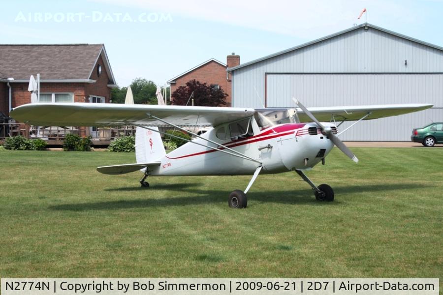 N2774N, 1946 Cessna 120 C/N 12020, Father's Day fly-in at Beach City, Ohio