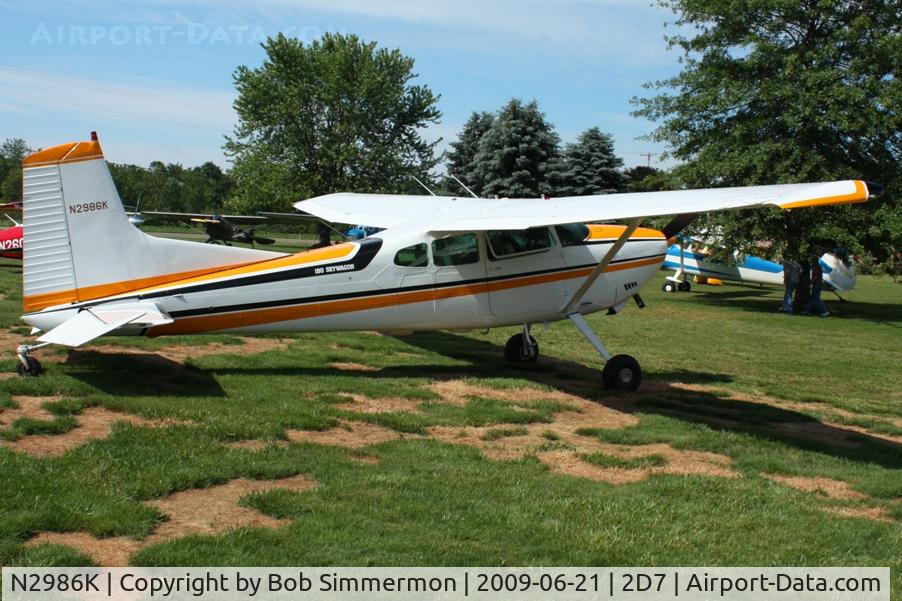 N2986K, 1980 Cessna 180K Skywagon C/N 18053149, Father's Day fly-in at Beach City, Ohio