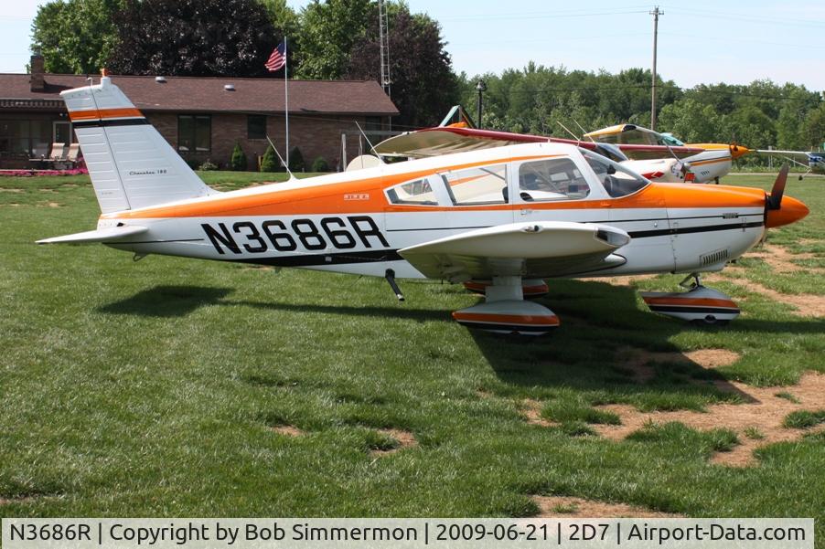 N3686R, 1970 Piper PA-28-180 Cherokee C/N 28-5788, Father's Day fly-in at Beach City, Ohio