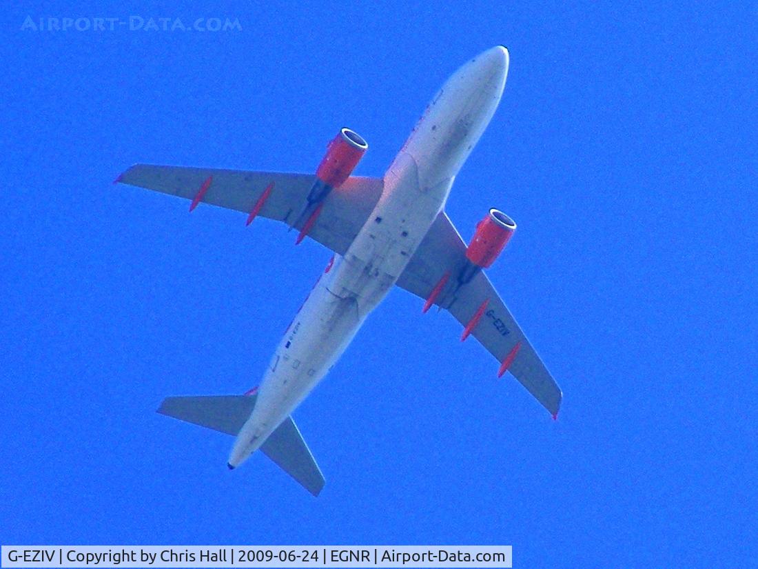 G-EZIV, 2005 Airbus A319-111 C/N 2565, Easyjet A319 overflying the factory where its wings were built