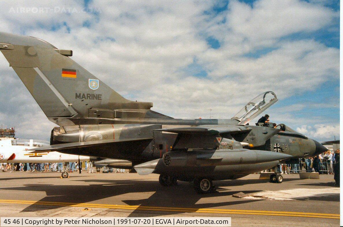 45 46, Panavia Tornado IDS C/N 616/GS194/4246, Tornado IDS of German Kreigsmarine's MFG-2 at the 1991 Intnl Air Tattoo at RAF Fairford.