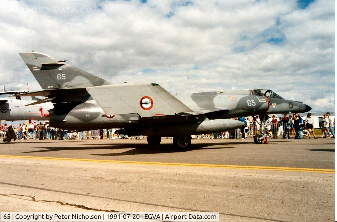 65, Dassault Super Etendard C/N 79, Super Etendard of French Aeronavale's 17 Flotille at the 1991 Intnl Air Tattoo at RAF Fairford.