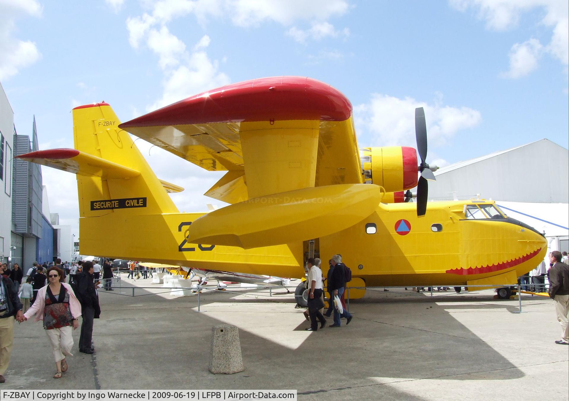 F-ZBAY, Canadair CL-215-I (CL-215-1A10) C/N 1023, Canadair CL-215 of the Musée de l'Air (Securité Civile) during Aerosalon 2009, Paris