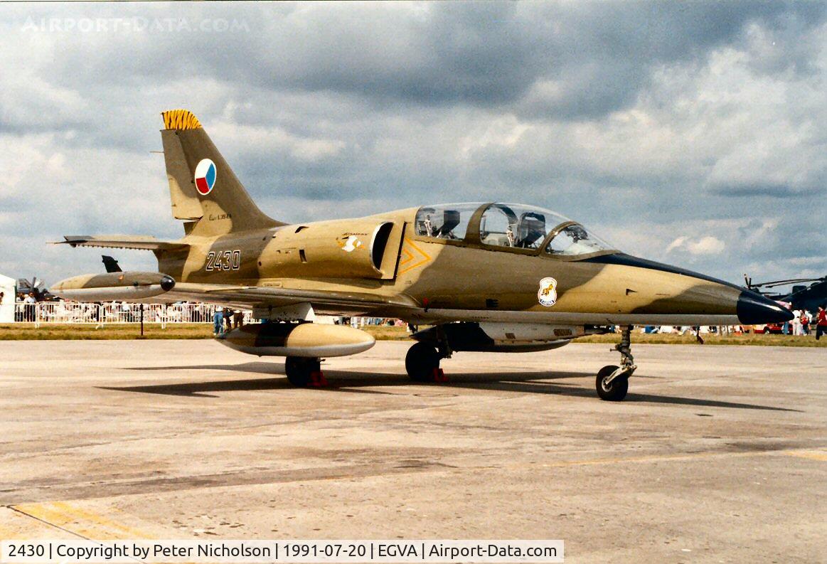 2430, Aero L-39ZA Albatros C/N 232430, L-39ZA Albatross of 11 Fighter Regiment Czech Air Force at the Tiger Meet of the 1991 Intnl Air Tattoo at RAF Fairford.