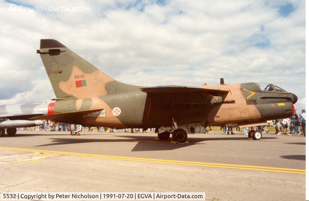 5532, LTV A-7P Corsair II C/N A-125, A-7P Corsair of 304 Esquadron Portuguese Air Force at the 1991 Intnl Air Tattoo at RAF Fairford.