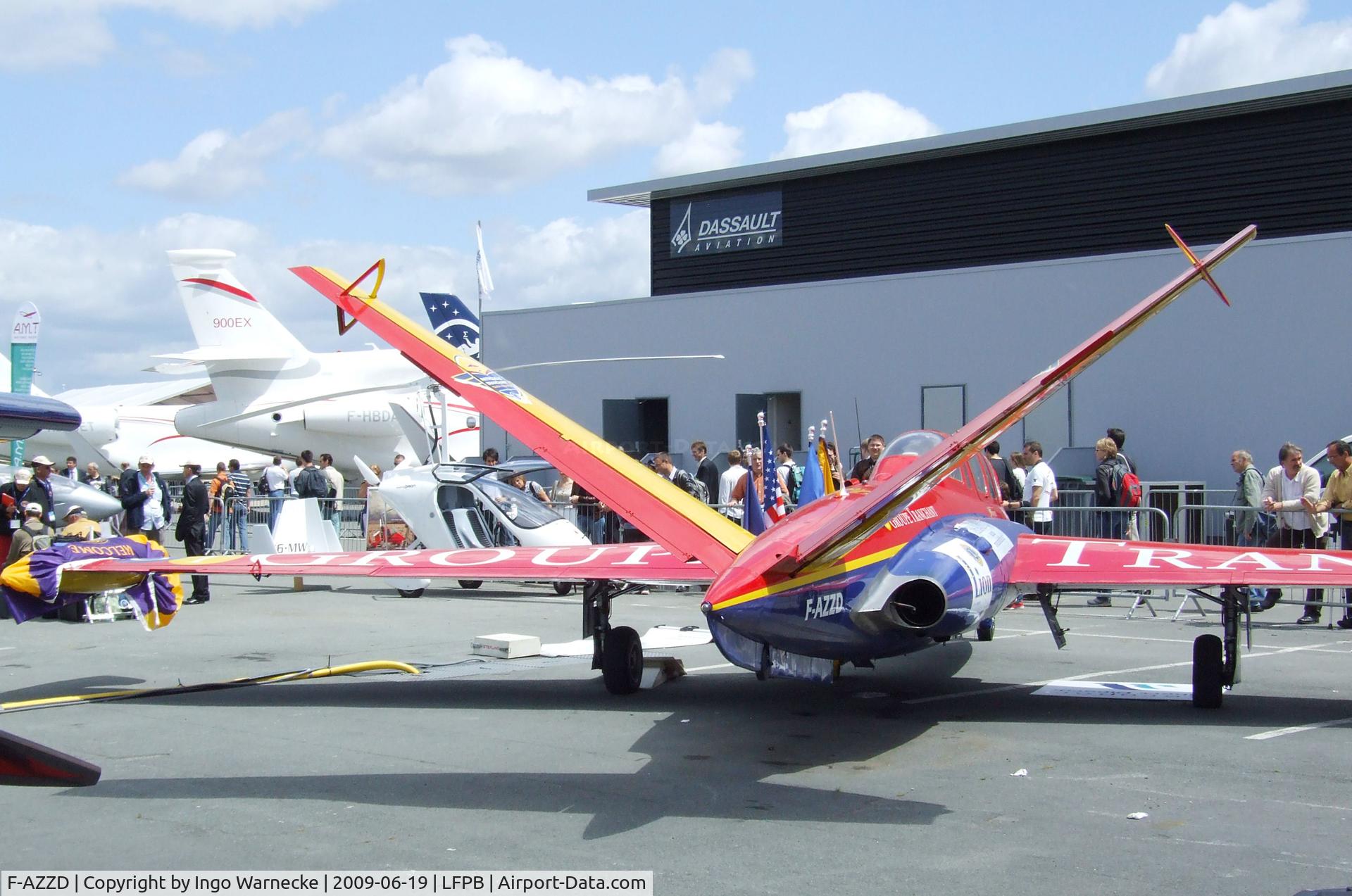 F-AZZD, Fouga CM-170 Magister C/N 411, Fouga CM.170 Magister of the Patrouille Tranchant at the Aerosalon 2009, Paris