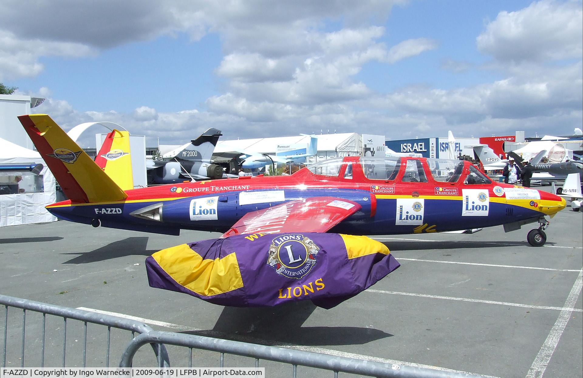F-AZZD, Fouga CM-170 Magister C/N 411, Fouga CM.170 Magister of the Patrouille Tranchant at the Aerosalon 2009, Paris