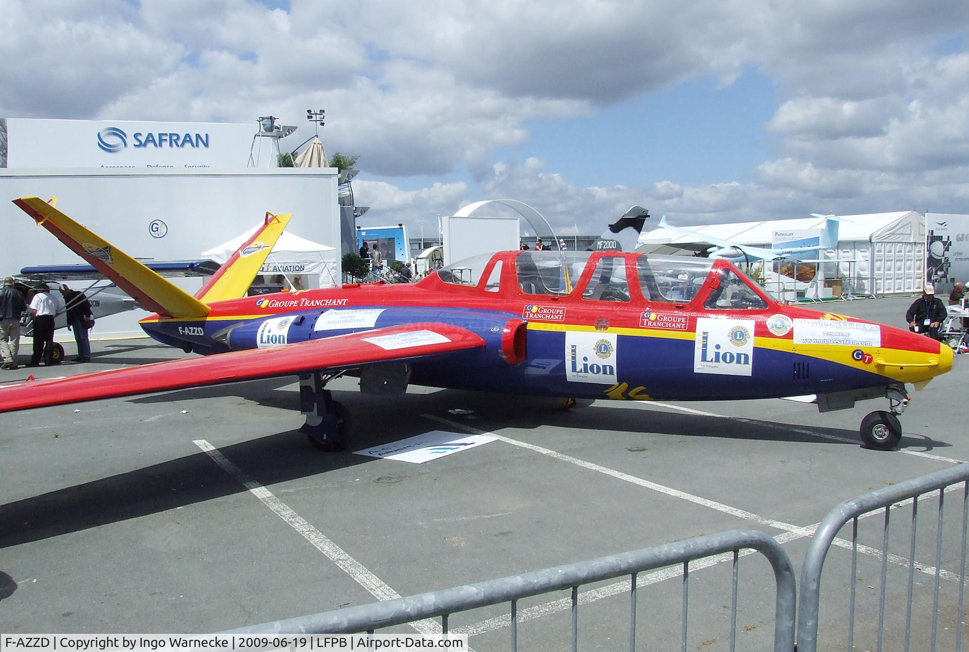 F-AZZD, Fouga CM-170 Magister C/N 411, Fouga CM.170 Magister of the Patrouille Tranchant at the Aerosalon 2009, Paris