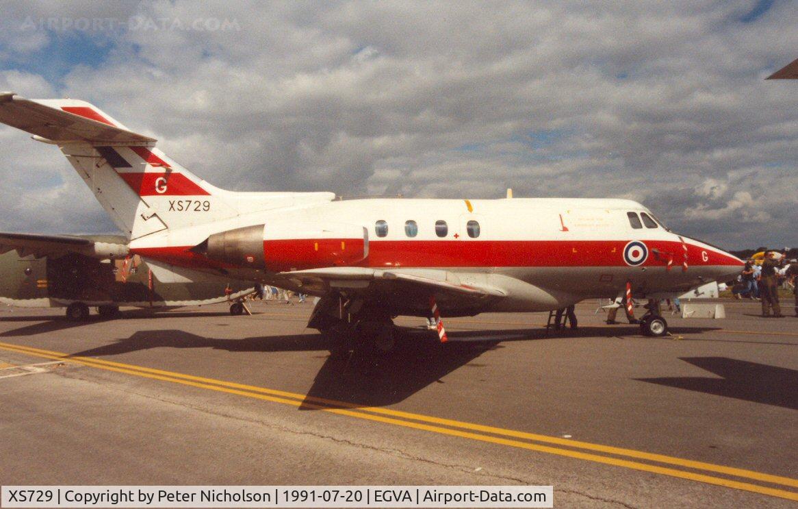 XS729, 1965 Hawker Siddeley HS.125 Dominie T.1 C/N 25049, Dominie T.1 of 6 Flying Training School at the 1991 Intnl Air Tattoo at RAF Fairford.