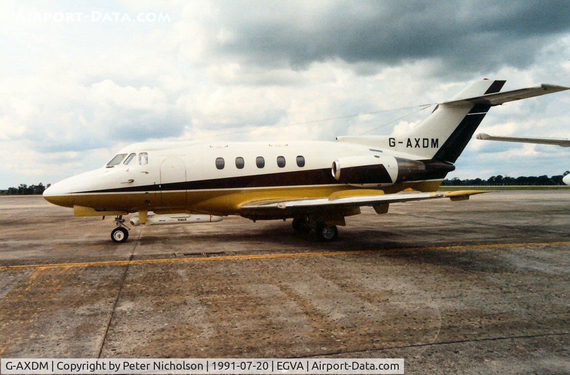 G-AXDM, 1969 Hawker Siddeley HS.125 Series 400B C/N 25194, HS.125 of Ferranti was a visitor to the 1991 Intnl Air Tattoo at RAF Fairford.