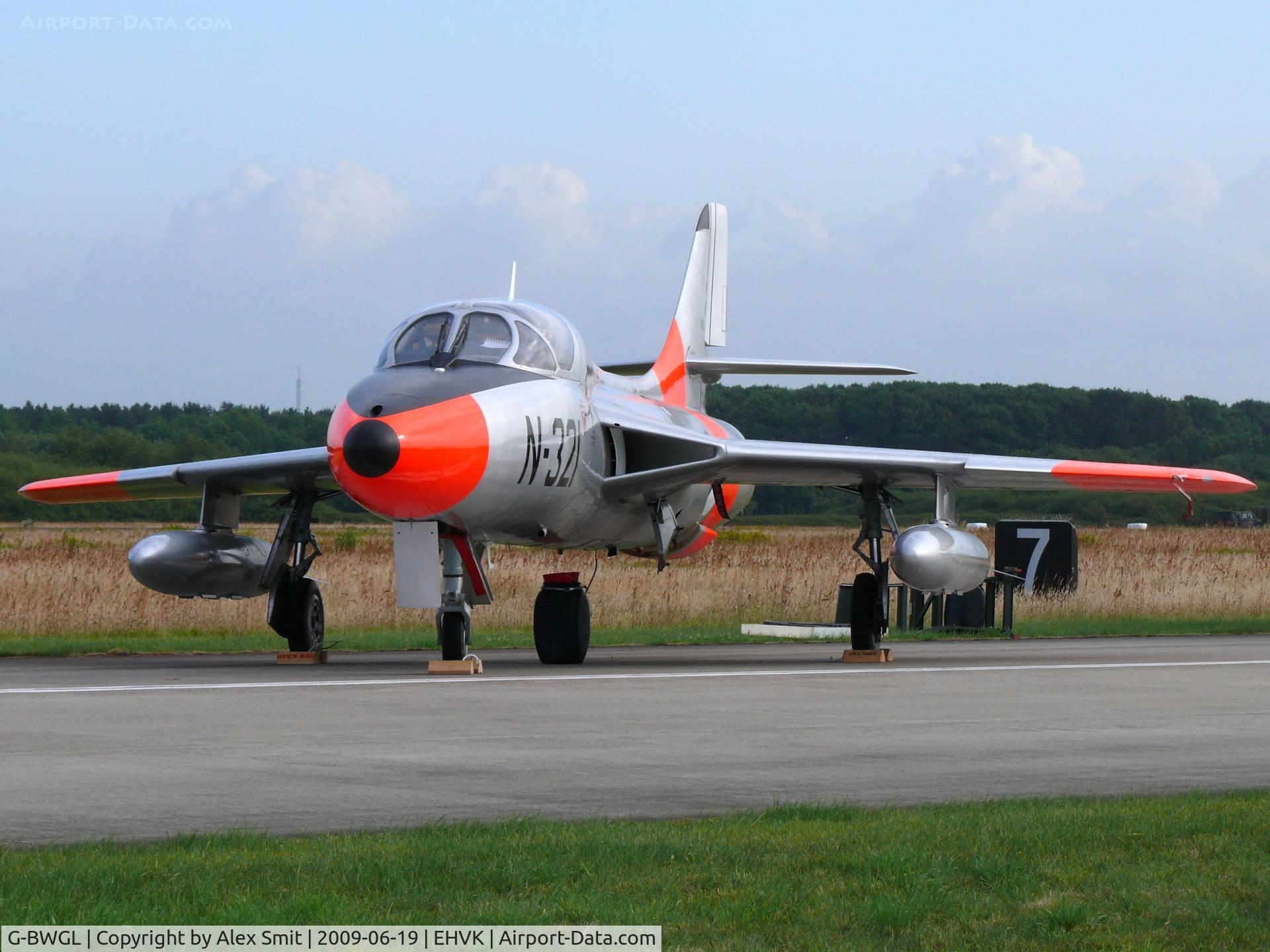 G-BWGL, 1959 Hawker Hunter T.8C C/N 41H/695946, Hawker Hunter T8C G-BWGL Dutch Hawker Hunter Foundation as Dutch Air Force N-321